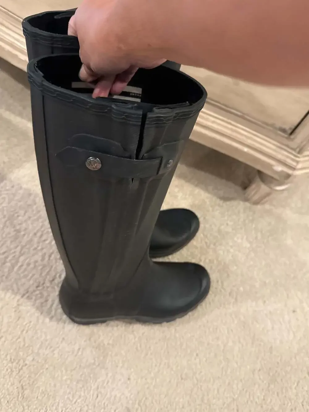 Hunter Original Tall Matte Black Rain Boots US 7 UK 5